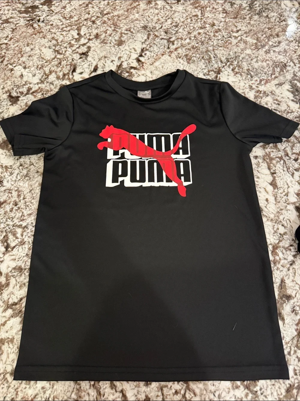 Puma Red Sleeveless Top with (2) Black Tee & Shorts Set